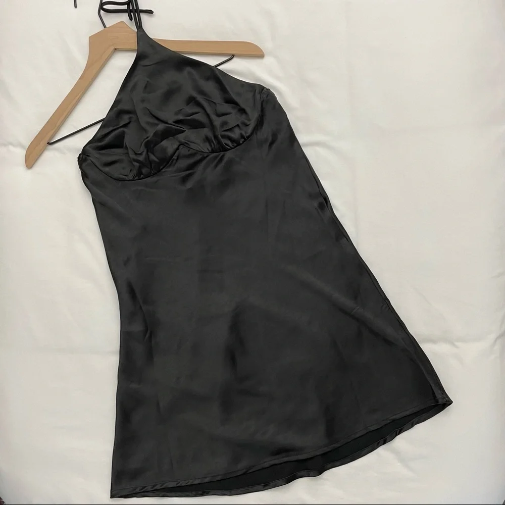 NEW PRINCESS POLLY Halter Satin Dress - Picture 2 of 5